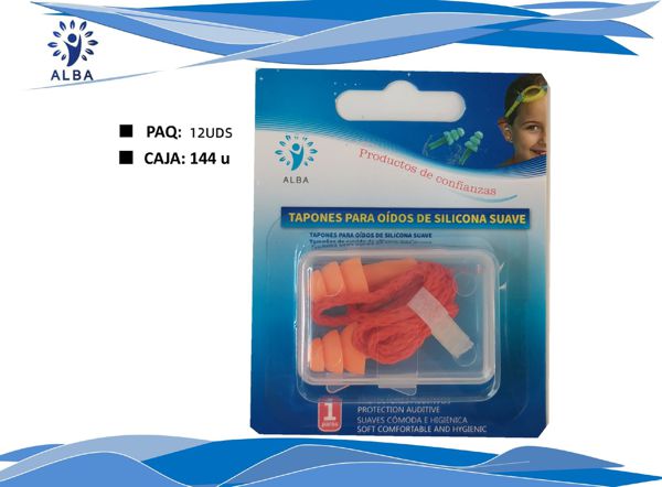 R tapones para oidos de silicona naranja 2u