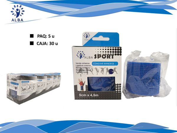 Venda elastica cohesive 5cmx4.5m azul