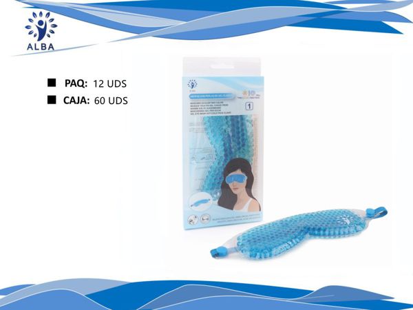 'antifaz con perlas de gel azul clasico