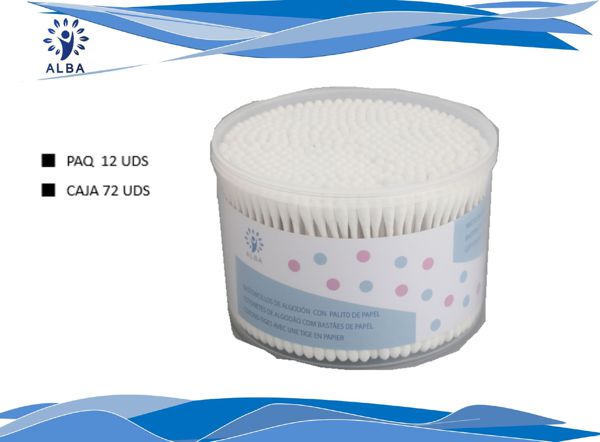 Bastoncillos con palito de papel 500 unid.*