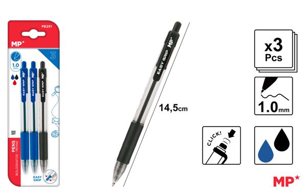 Boligrafo easy grip1.omm 3uds