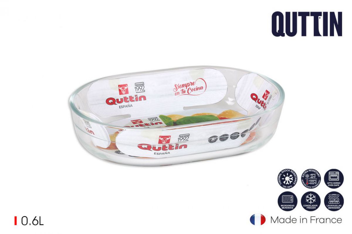 (r26) fuente vidrio oval 17x13cm - 0.6l "qutti