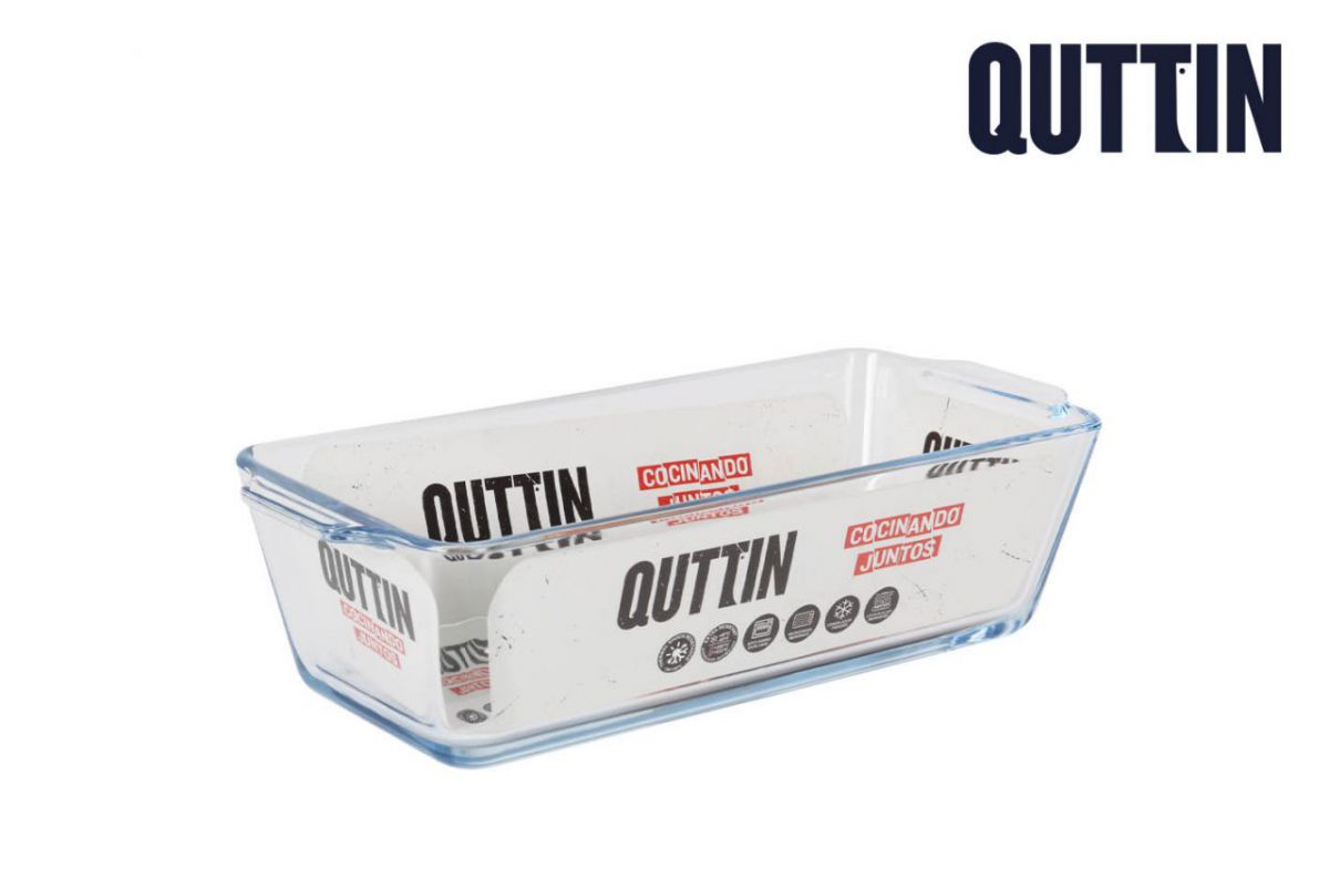 Fuente vidrio rect,23x10cm 825cc "quttin"