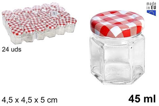 Bote cristal hexagonal 45ml