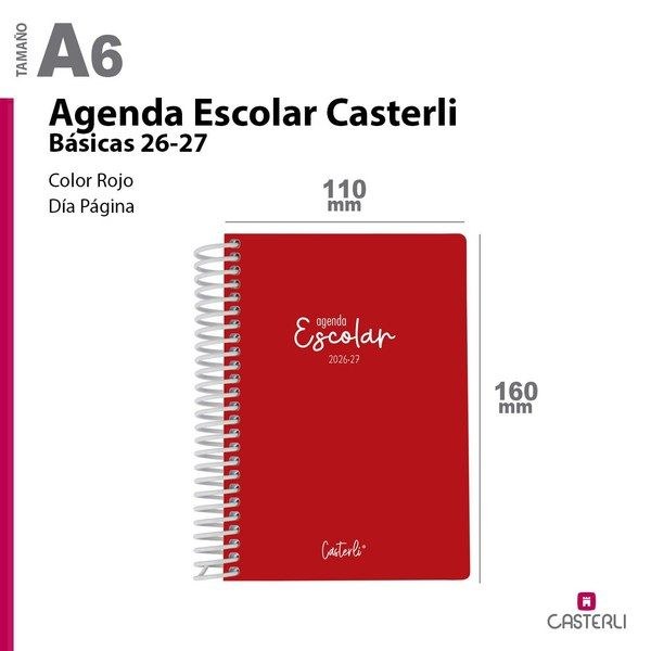 [2684057RJ] Agenda Escolar Casterli Basic 26-27 PPL Dia Pagina A6