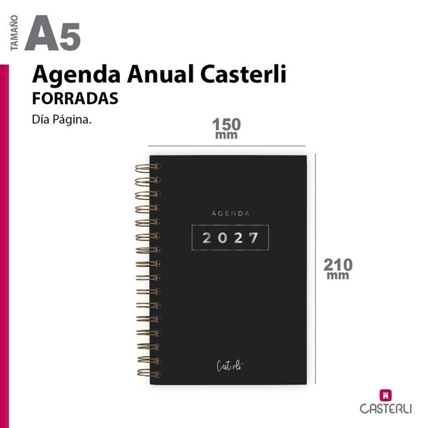 [2784081-3] agenda casterli anual 2027 a5 15x21 dia pagina 336 pag