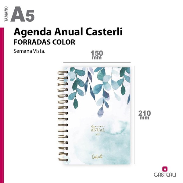 [2784110-1] agenda casterli anual 2027 16x22 cm semana vista 176