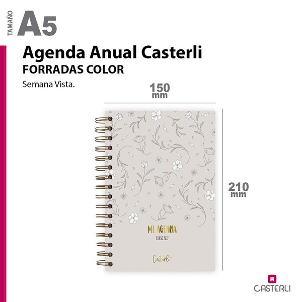 [27841 10-5] Agenda Casterli Anual 2027 16X22 Cm Semana Vista 176