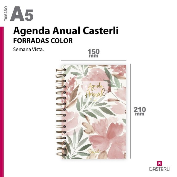 [2784110-6] agenda casterli anual 2027 16x22 cm semana vista 176