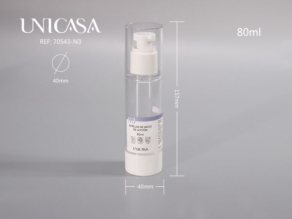Botella disificadora sin aire 80ml