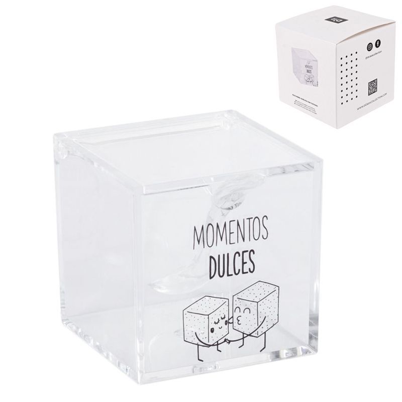 Azucarero acrilico con cuchara momentos dulces (6/12 - 24)