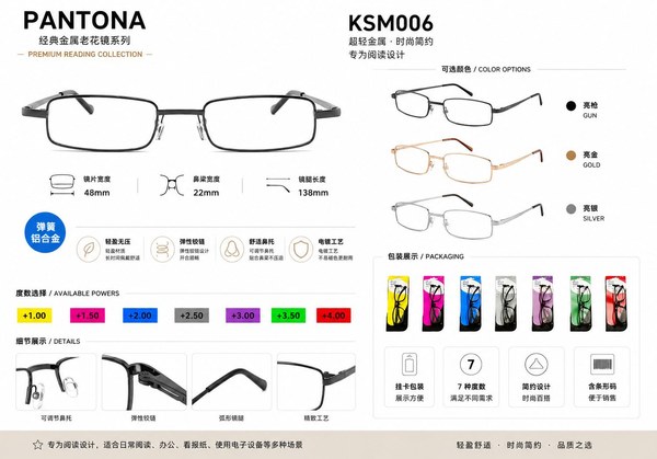 Gafas de lectura metalicas+1. 50