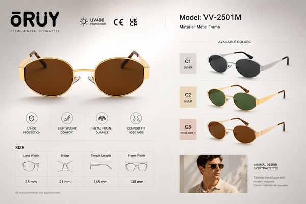 Gafas de sol metalico