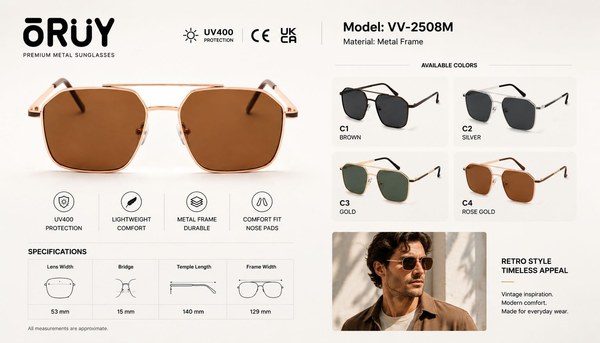 Gafas de sol metálico
