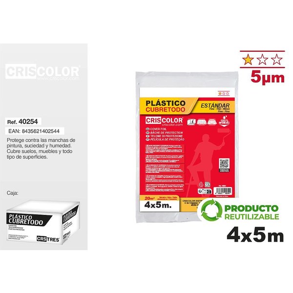 Cubretodo estandard 4x5m