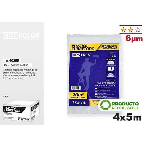 Cubretodo profesional 4x5m