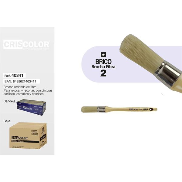 Brocha prensada fibra n2