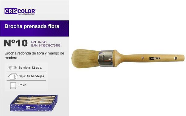 [40345] brocha prensada fibra nº10