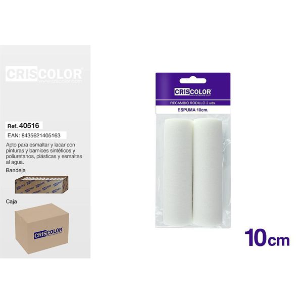 [40516] recambio rodillo espuma 11cm 2uds