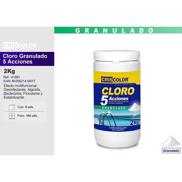 [41991] cloro granulado 5 acciones 2kg