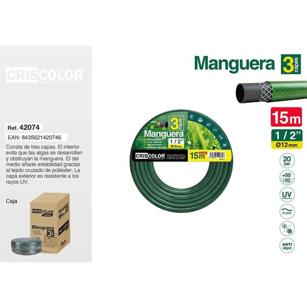 [42074] manguera 15m 1/2"