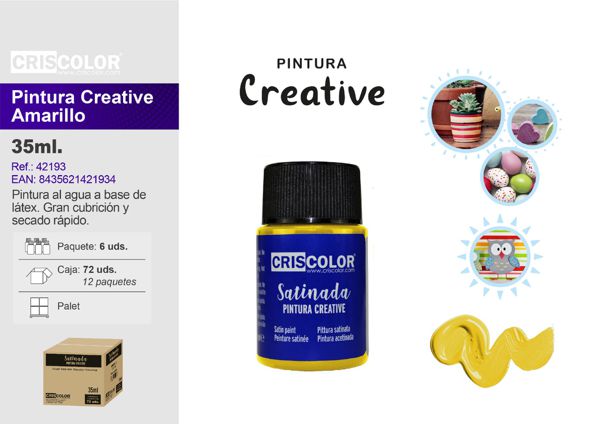 [42193] pintura creative bote 35ml amarillo