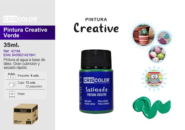 [42194] pintura creative bote 35ml verde