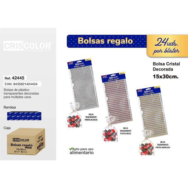 [42445] bolsa decorada 15x30cm 24uds.