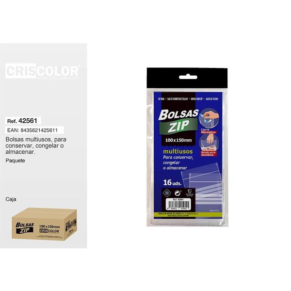 [42561] bolsazip 16uds 100x150mm