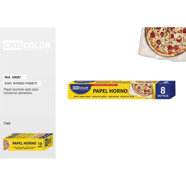 Papel horno domestico 8m