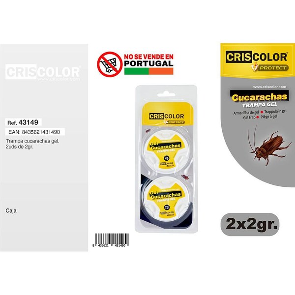 Cucarachas gel trampa 2g 2uds