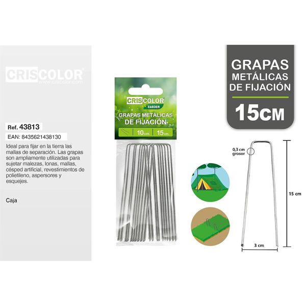 [43813] grapas metalicas forma u 15cm