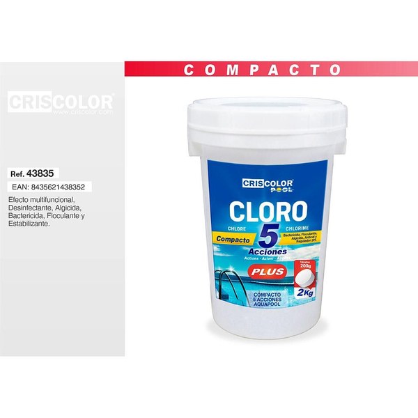 [43835] cloro compacto 5 acciones 2kg plus