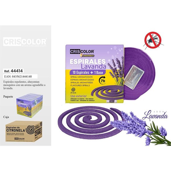 [44414] espiral aroma lavanda 013cm