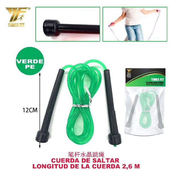 Cuerda de saltar verde 2.6m