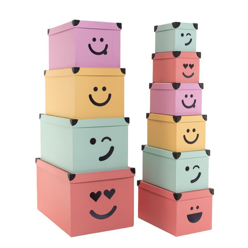 Juego 10 cajas smile troquelado color (1 - 2)
