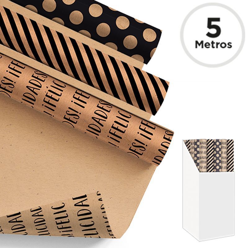 Papel regalo 500x70cm craft 3m (48 - 96)