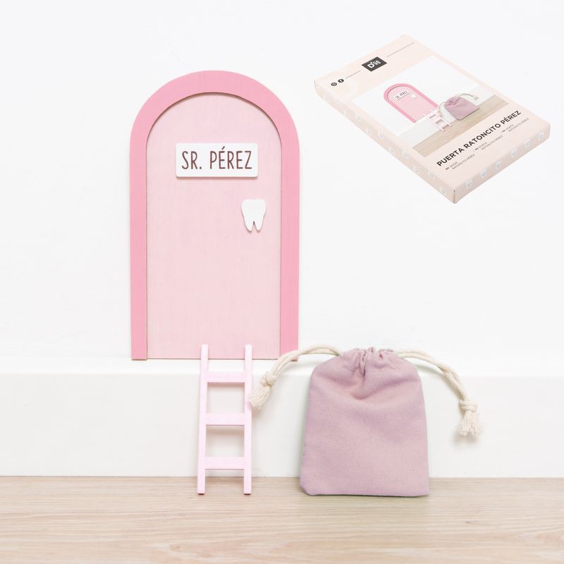 Puerta ratoncito perez rosa (4/8 - 12)