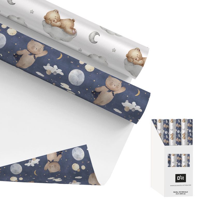 Papel regalo 200x70cm ositos 2m (72 - 144)