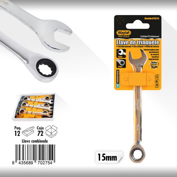 Llave fija combinada 15mm