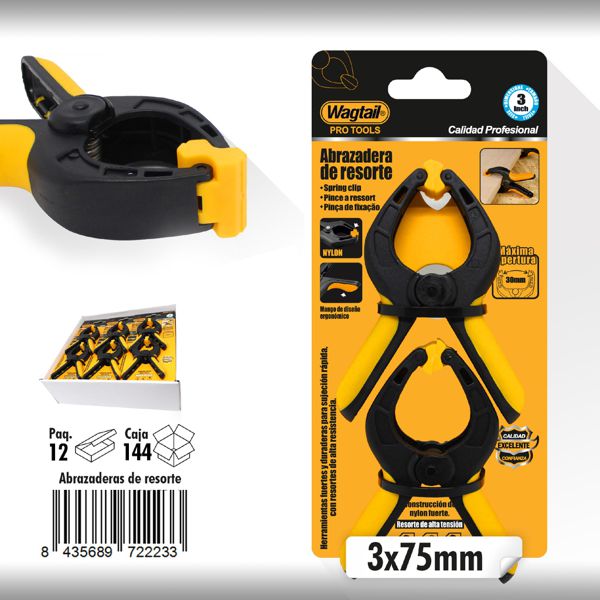 Abrazadera de resorte 75mm 2pcs