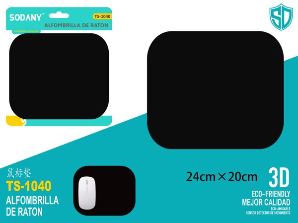 Alfombra raton negro 20"22 ts-1040