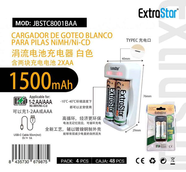 Cargador de goteo blanco par...