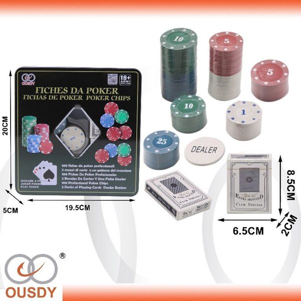 Juego de poker 100fichas/cartas cuadrado