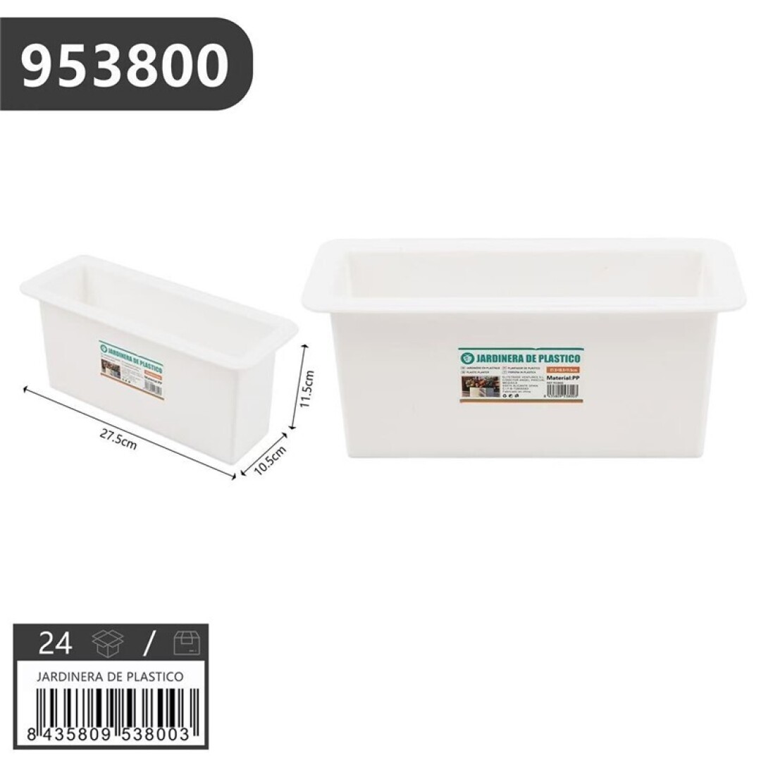 De plastico 27.5x10.5x11.5cm jardinera