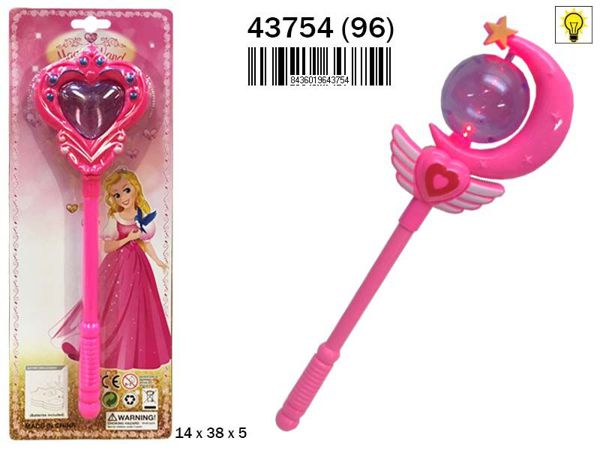 Blister varita magica 2 su rt. c/luz y sonido y pilas incl.