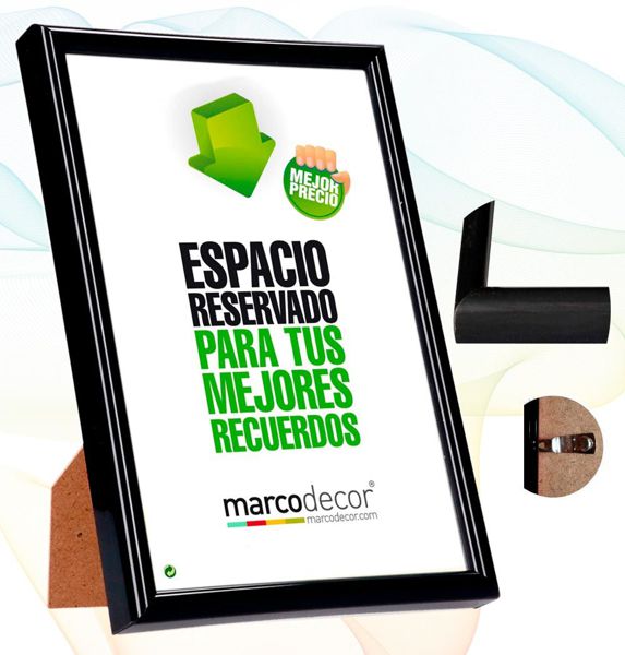 K.marco plastico ref- pv11 negro 18x24