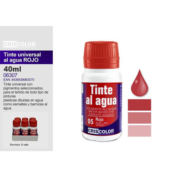 [06307] tinte universal rojo vivo 40ml