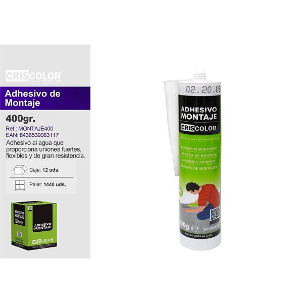 [montaje400] adhesivo de montaje 400g