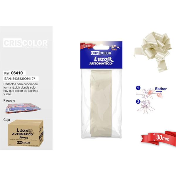 [06410] lazo automatico 30mm crema